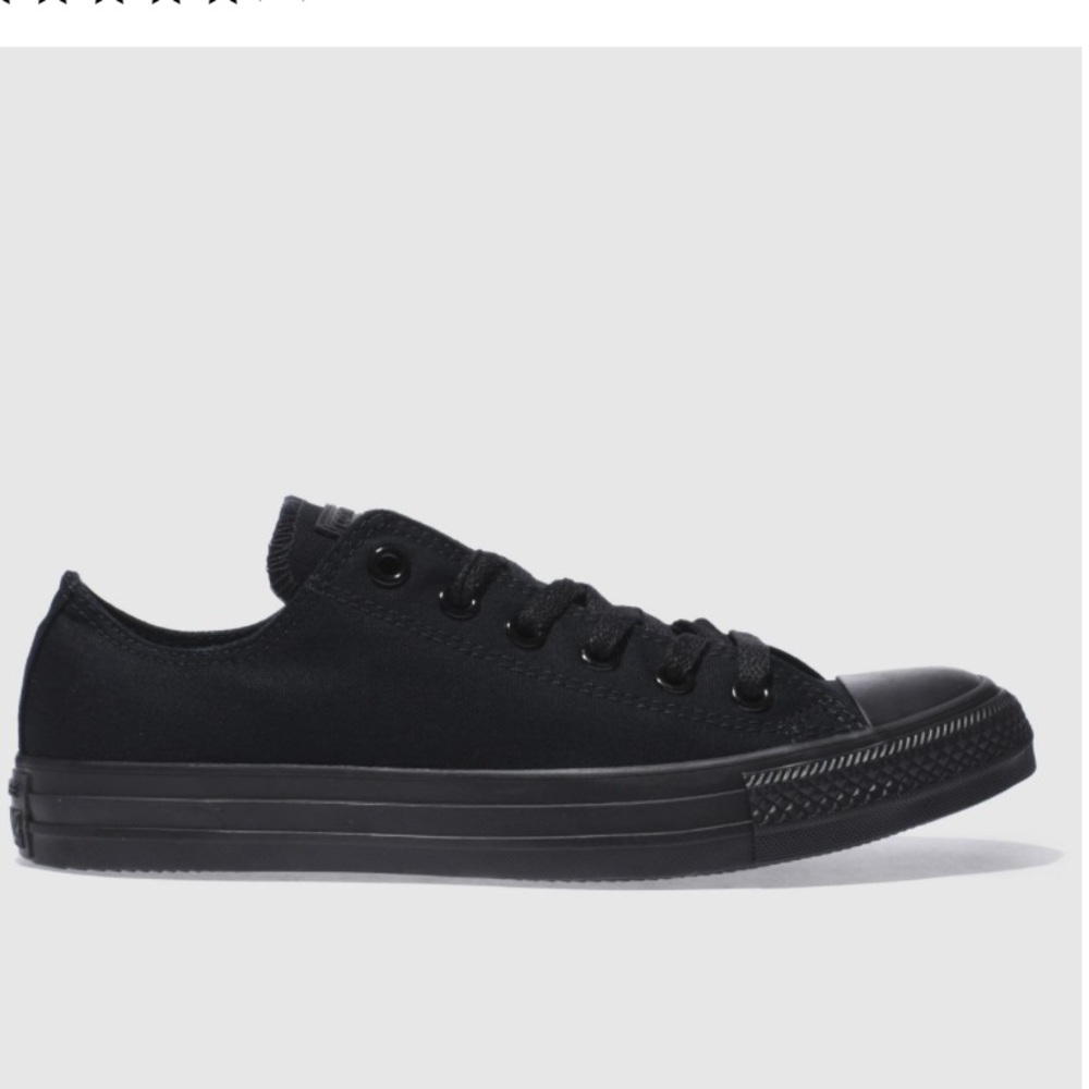 CONVERSE MENS SZ 9.5 ALL BLACK TENNIS SHOES